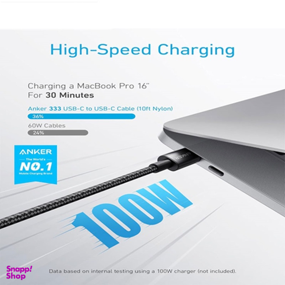 کابل دیتا Type-C انکر مدل Anker 333 A8756 طول 1.8 متر