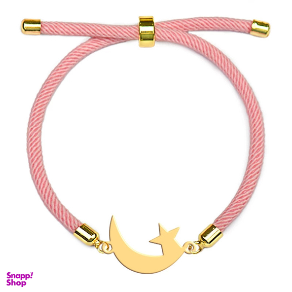 دستبند طلا 18 عیار دخترانه وی وی گلد گالری مدل ماه و ستاره کد PS2205