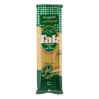 اسپاگتی قطر 1.4 با آرد سمولینا غنی شده تک ماکارون وزن 500 گرم