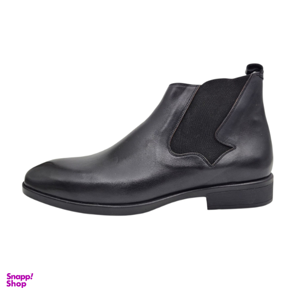 نیم بوت مردانه چرم ریباری مدل Z30 رنگ مشکی