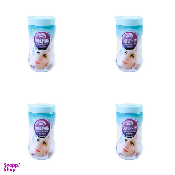 دستمال مرطوب دلفین مدل 01 مجموعه 4 عددی