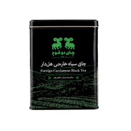 چای سیاه خارجی شکسته هل دار دو قوچ وزن 450 گرم
