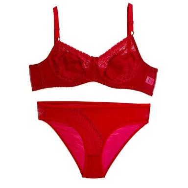 ست لباس زیر زنانه کد 302 رنگ زرشکی