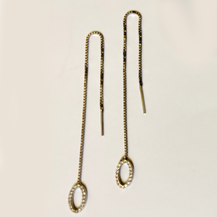 گوشواره نقره زنانه گیرا مدل Oval کد G0688