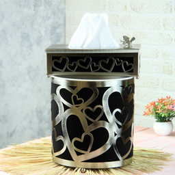 ست سطل زباله و جای دستمال کاغذی سالینو مدل قلب کد N-428