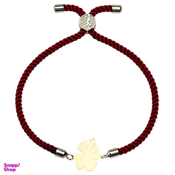 دستبند طلا 18 عیار دخترانه کرابو طرح برگ انجیر مدل Krd1274