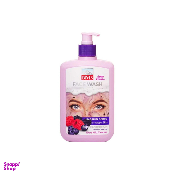 ژل شستشوی صورت بی ام اس مدل پشن بری مناسب پوست خیلی خشک حجم 500 میلی لیتر