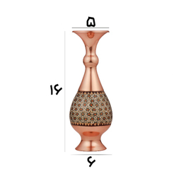 گلدان مسی خاتم کاری مدل صراحی کد 316