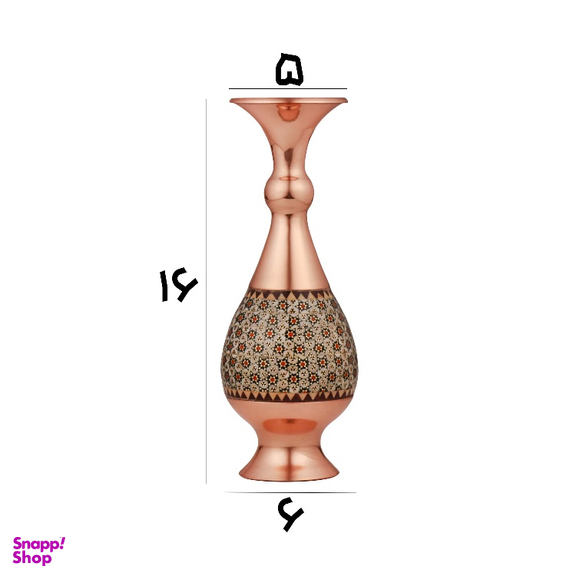گلدان مسی خاتم کاری مدل صراحی کد 316