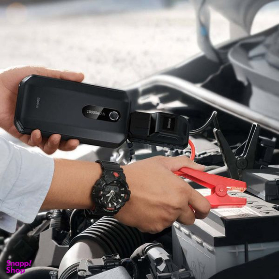 جامپ استارتر خودرو باسئوس مدل Super Energy Air Car Jump Starter CGNL10000mAh