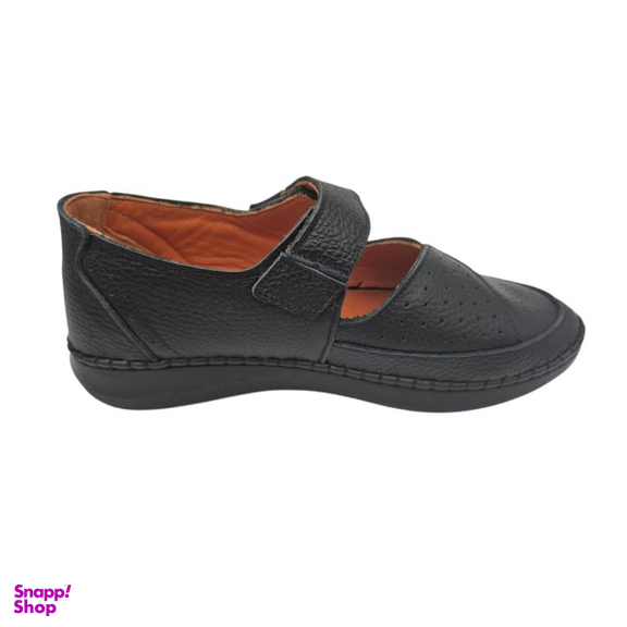 کفش طبی زنانه چرم ریباری مدل R71 رنگ مشکی
