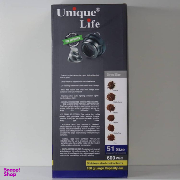 آسیاب قهوه یونیک لایف کد UL-CG019s