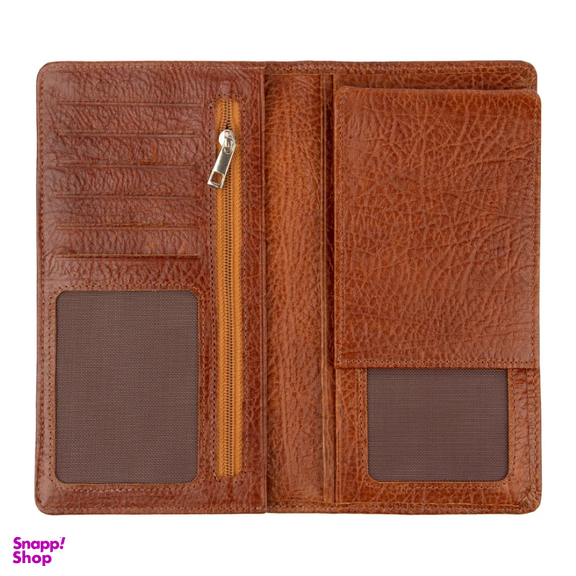 کیف پول پالتویی مردانه چرم کروکو مدل کابوی