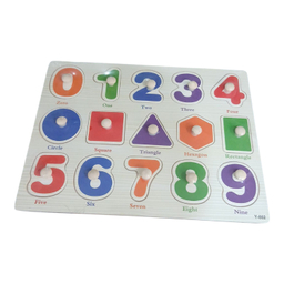 بازی آموزشی پازل مدل پین دار طرح اعداد اشکال هندسی