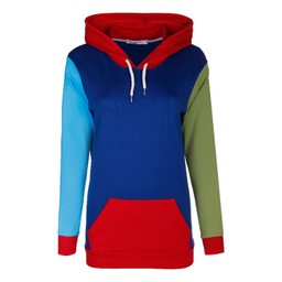 هودی اسپرت لوینت مدل کالرفول کد 6242 رنگ زمینه آبی تیره