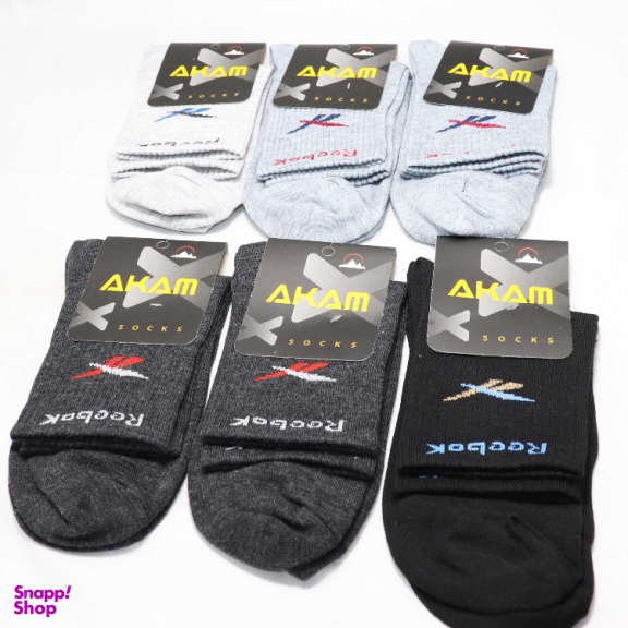جوراب مردانه آکام مدل Reebok مجموعه 6 عددی