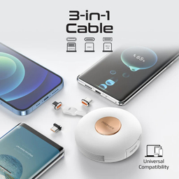 کابل تبدیل USB-C به USB-C/ microUSB / لایتنینگ پرومیت مدل QUIVER طول 1 متر