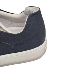 کفش طبی مردانه چرم ریباری مدل P2 رنگ آبی تیره