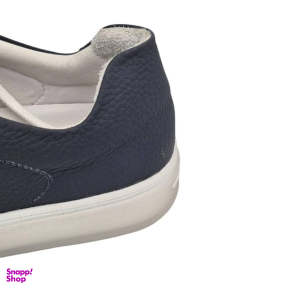 کفش طبی مردانه چرم ریباری مدل P2 رنگ آبی تیره