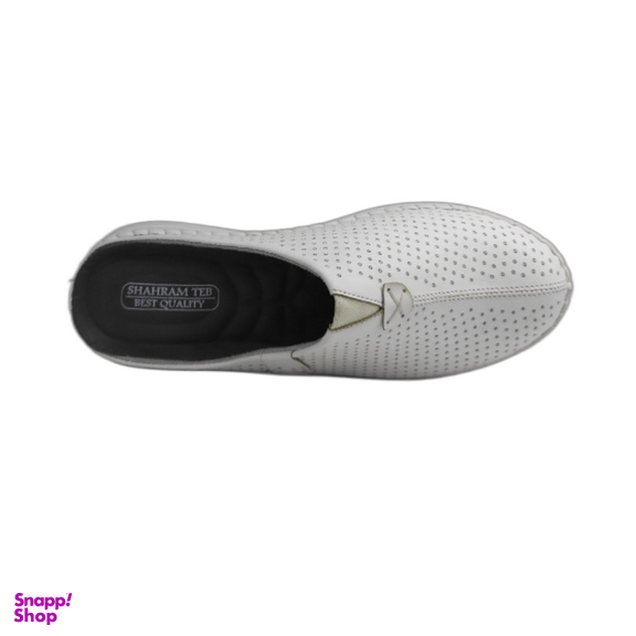 دمپایی طبی زنانه جلو بسته شهرام طب کد 3033 رنگ سفید