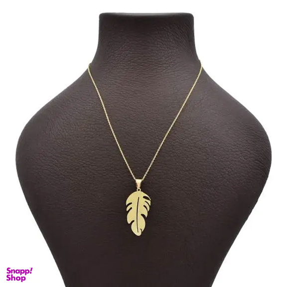 گردنبند طلا 18 عیار زنانه شمیم گلد گالری طرح برگ کد 623D3077