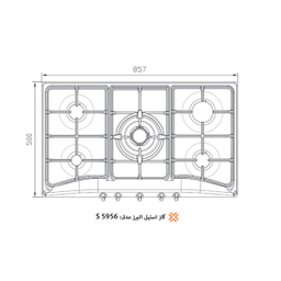 گاز صفحه ای استیل البرز مدل S-5956