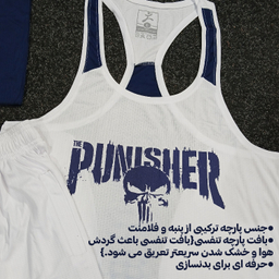 ست تاپ و شلوارک و اسکارف ورزشی مردانه کد 1604 رنگ سفید