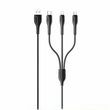 کابل تبدیل USB به Type-C/Lightning/USB-C یوسمز مدل US-SJ374 U38 طول 1 متر