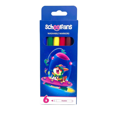 ماژیک اسکول فنس مدل School Fans کد 92400 مجموعه ۶ عددی