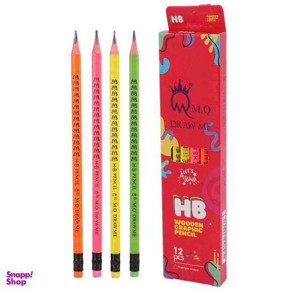 مداد مشکی ام کیو کد H-16 بسته 12 عددی