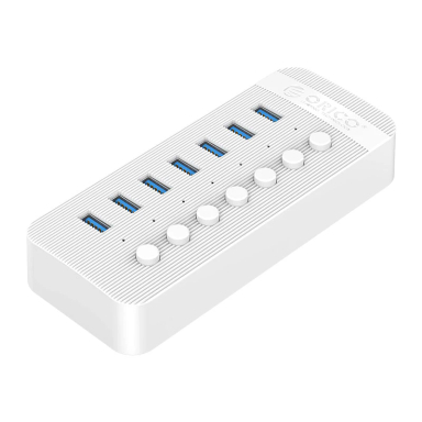 هاب 7 پورت USB3.0 اوریکو مدل کلید دار CT2U3-7AB آداپتور دار