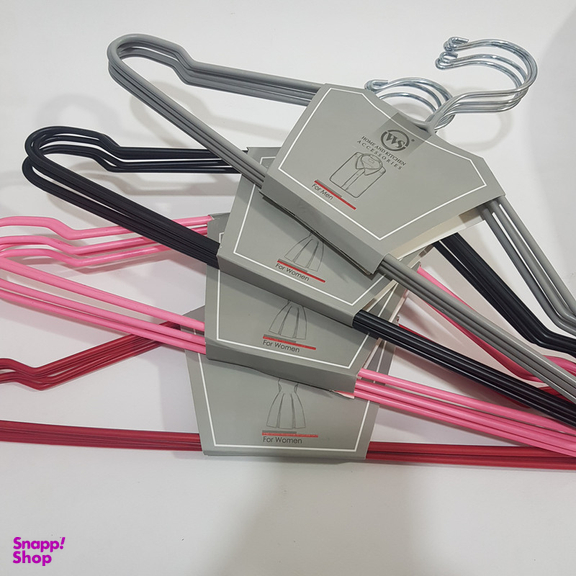 چوب لباسی دبلیو اس مدل روکشدار مجموعه 5 عددی