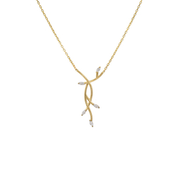 گردنبند طلا 18 عیار زنانه گلد گالری لیبرا طرح حلقه ای فلامینگو مدل شاخه