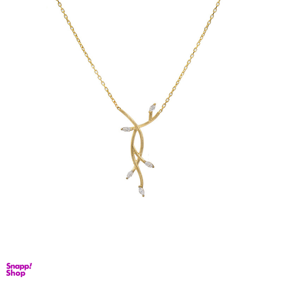 گردنبند طلا 18 عیار زنانه گلد گالری لیبرا طرح حلقه ای فلامینگو مدل شاخه