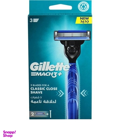 خودتراش ژیلت مدل مچ تری پلاس سه لبه به همراه تیغ یدک