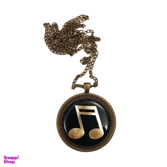 گردنبند دخترانه روکش برنز طرح نت موسیقی کد 3