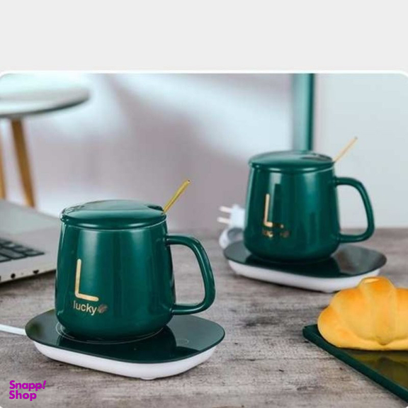 ماگ حرارتی لاکی مدل Temperature Cup به همراه صفحه گرم کن برقی