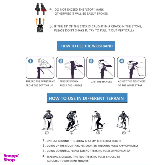 عصای کوهنوردی اکسپوننت مدل ABD-3-8512