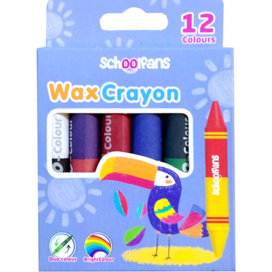 مدادشمعی 12 رنگ اسکول فنس مدل wax crayons