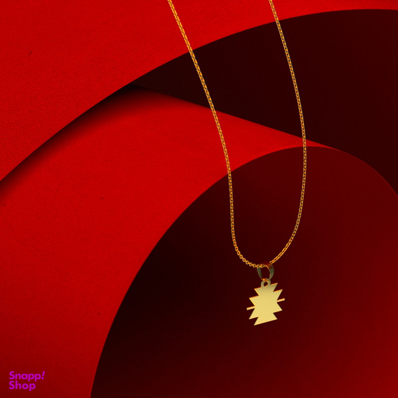 گردنبند طلا 18 عیار زنانه مدوپد مدل هندسی کد F3-1-1280