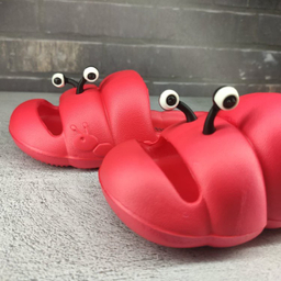 دمپایی دخترانه پاپا مدل حلزونی رنگ قرمز