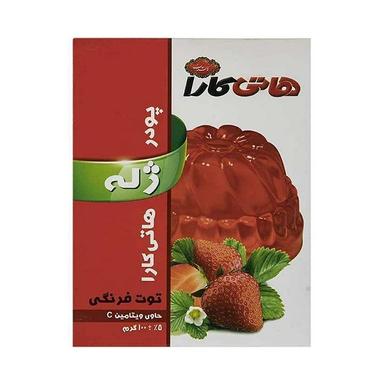 پود ژله توت فرنگی هاتی کارا وزن 100 گرم