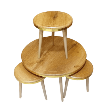 میز عسلی پایتخت کد 6576 مجموعه 4 عددی