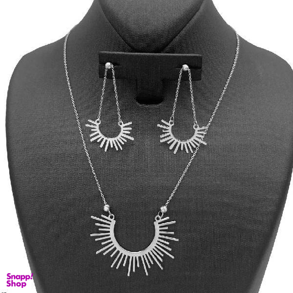 نیم ست نقره زنانه مدل خورشید درخشان کد 0209