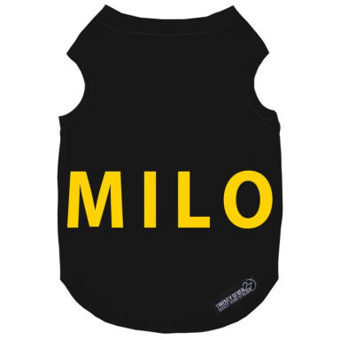 لباس سگ و گربه 27 طرح Milo کد MH1337 رنگ مشکی