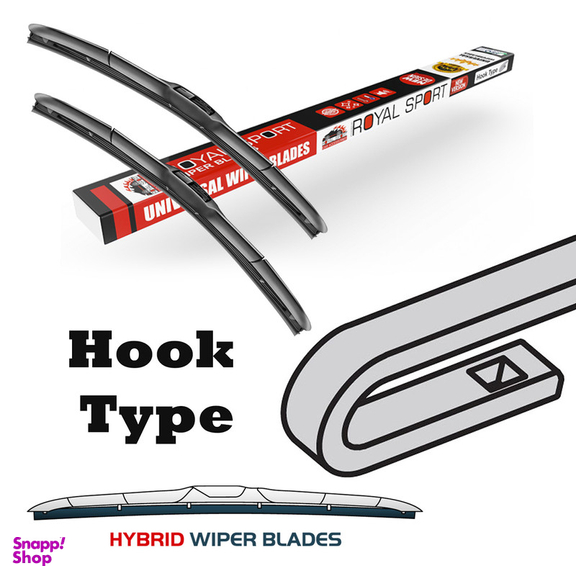 تیغه برف پاک‌کن رویال اسپرت مدل HYBRID PLUS مناسب برای رانا پلاس بسته 2 عددی