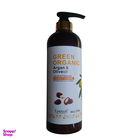 نرم کننده ضد وز و تقویت کننده قوی مو لوئه سوی مدل آرگان و روغن زیتون مناسب موهای رنگ شده و آسیب دیده حجم 800 میلی لیتر