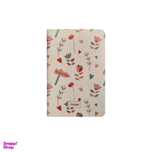 دفتر یادداشت 32 برگ تیج سان مدل پاسپورتی طرح لاله