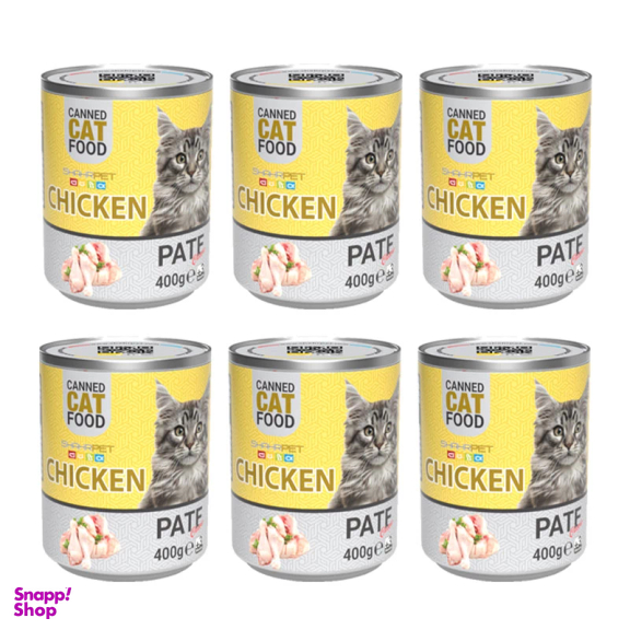 کنسرو گربه شهر پت مدل Chicken وزن 400 گرم بسته 6 عددی