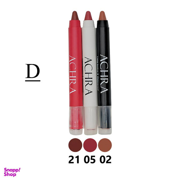 رژ لب جامد جامد مخملی آچرا مدل D مجموعه 3 عددی